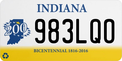 IN license plate 983LQO