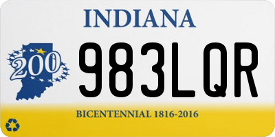 IN license plate 983LQR