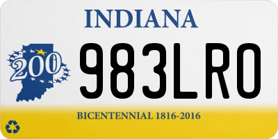 IN license plate 983LRO