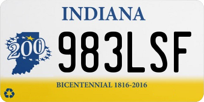 IN license plate 983LSF