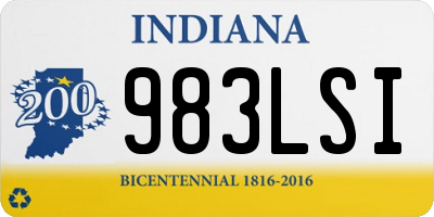 IN license plate 983LSI