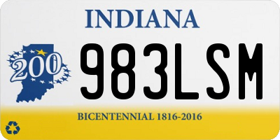 IN license plate 983LSM