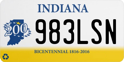 IN license plate 983LSN