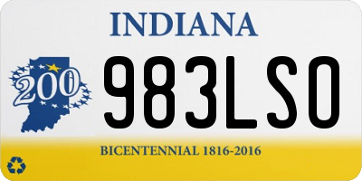 IN license plate 983LSO