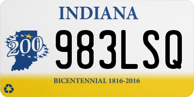 IN license plate 983LSQ