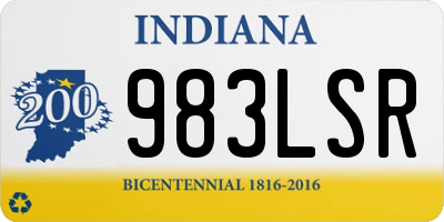 IN license plate 983LSR