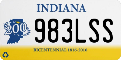 IN license plate 983LSS