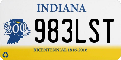 IN license plate 983LST