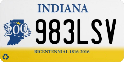 IN license plate 983LSV