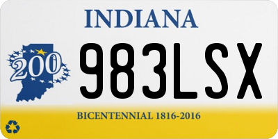 IN license plate 983LSX