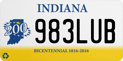 IN license plate 983LUB