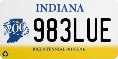 IN license plate 983LUE