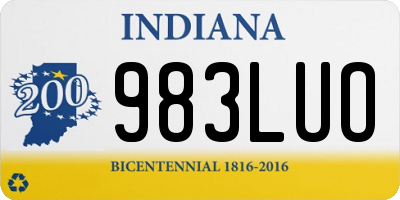 IN license plate 983LUO