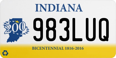 IN license plate 983LUQ