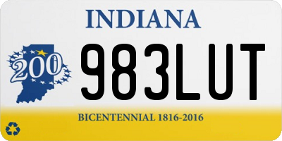 IN license plate 983LUT