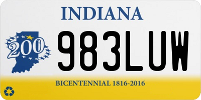 IN license plate 983LUW