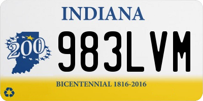 IN license plate 983LVM