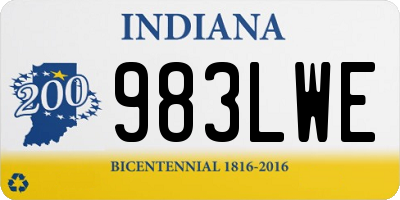 IN license plate 983LWE