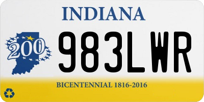 IN license plate 983LWR