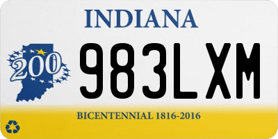 IN license plate 983LXM