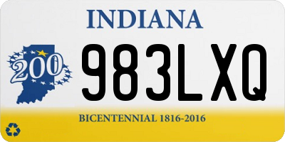 IN license plate 983LXQ