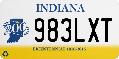 IN license plate 983LXT