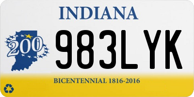 IN license plate 983LYK