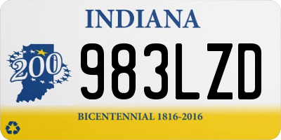 IN license plate 983LZD