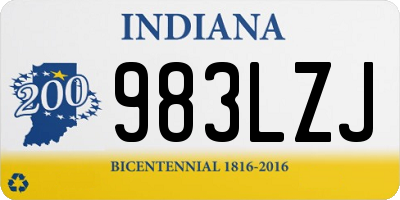IN license plate 983LZJ