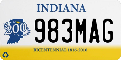 IN license plate 983MAG