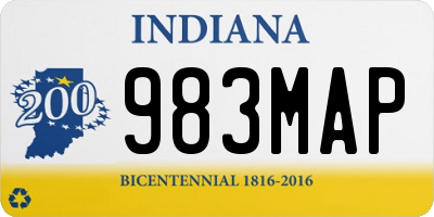 IN license plate 983MAP