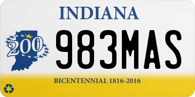 IN license plate 983MAS