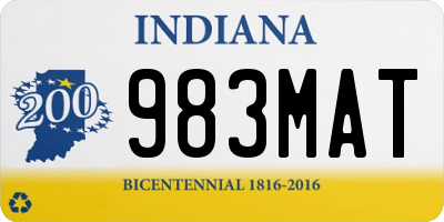 IN license plate 983MAT