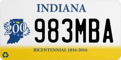 IN license plate 983MBA