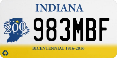 IN license plate 983MBF