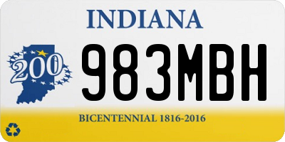 IN license plate 983MBH