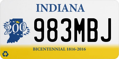 IN license plate 983MBJ