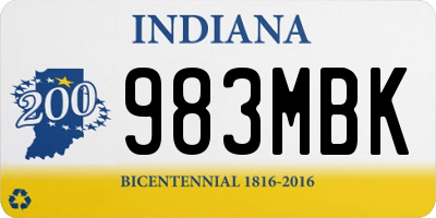 IN license plate 983MBK