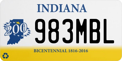 IN license plate 983MBL