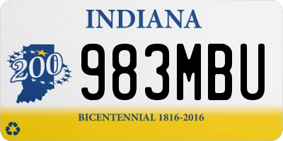 IN license plate 983MBU