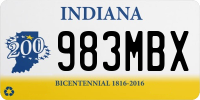 IN license plate 983MBX