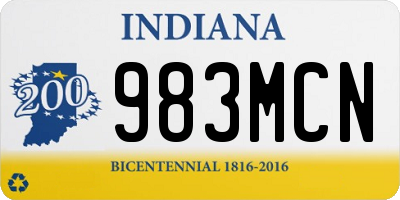 IN license plate 983MCN
