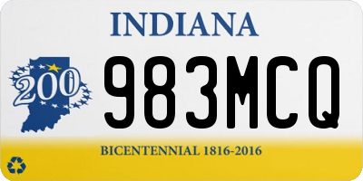 IN license plate 983MCQ