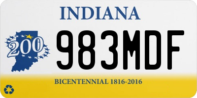 IN license plate 983MDF