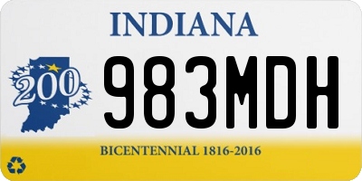 IN license plate 983MDH