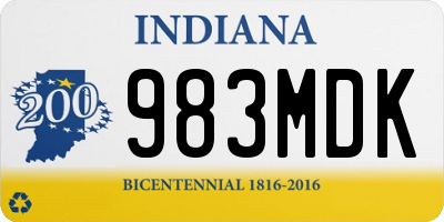 IN license plate 983MDK