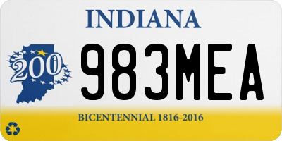 IN license plate 983MEA