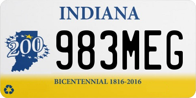 IN license plate 983MEG