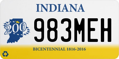 IN license plate 983MEH