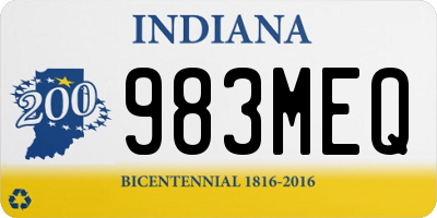 IN license plate 983MEQ